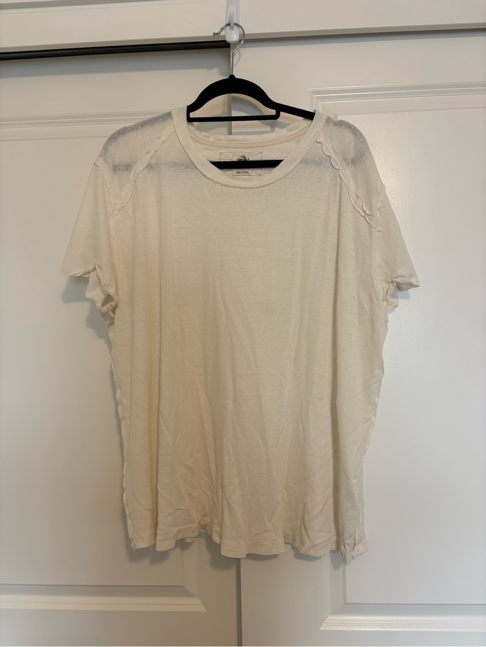 We the Free Cream Short-Sleeve Crewneck T-Shirt